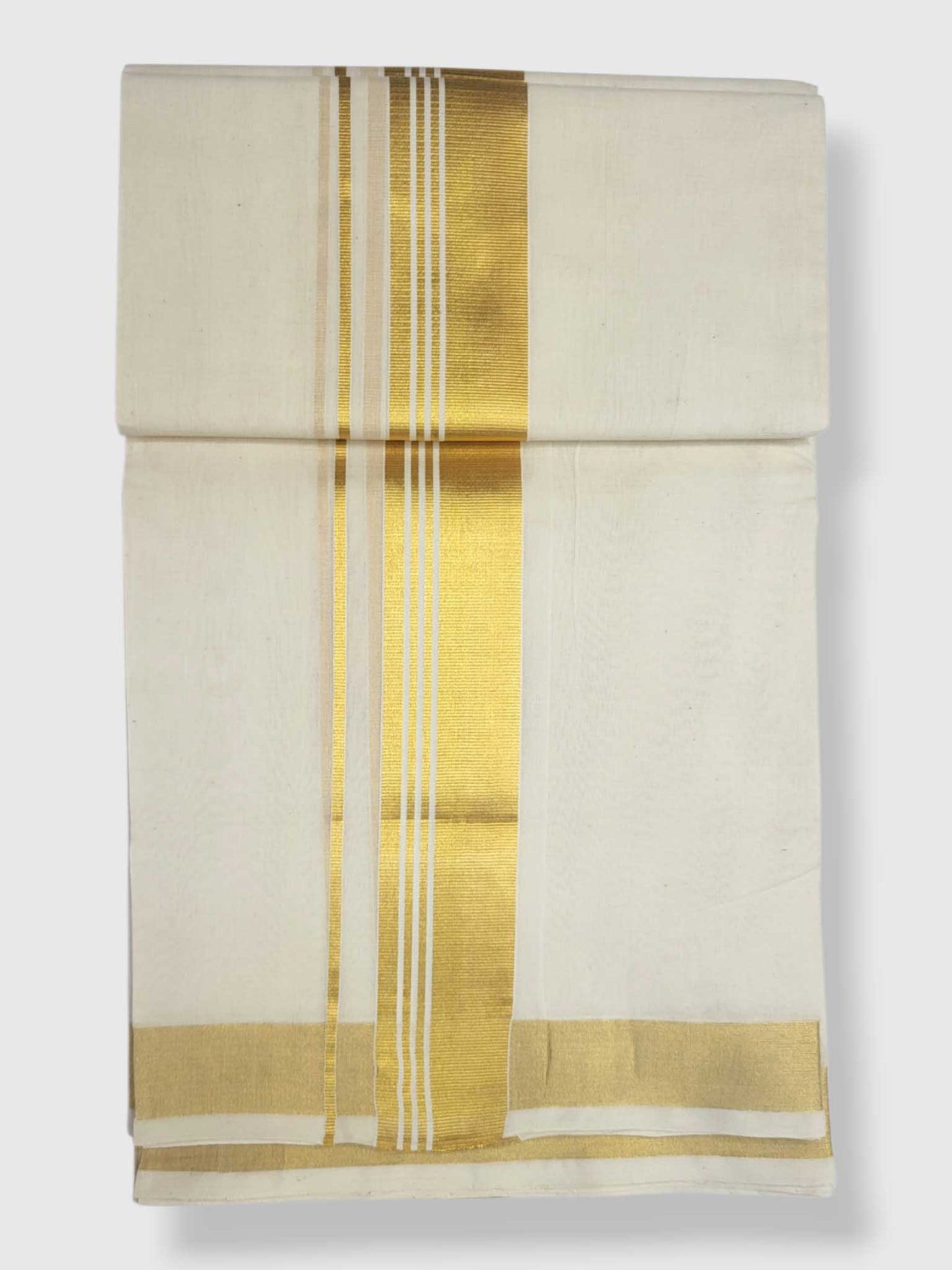 Original Balaramapuram Handloom Kasavu Mundu for Men