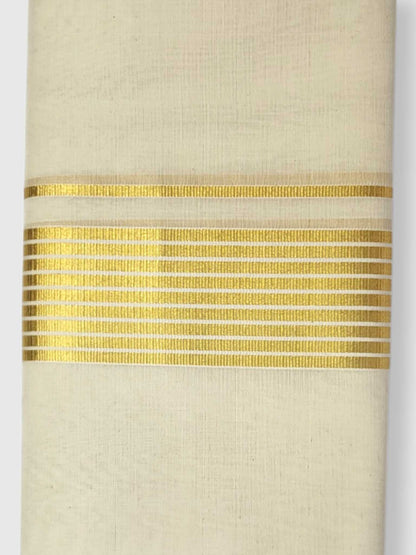 Original Balaramapuram Handloom Kasavu Mundu for Men