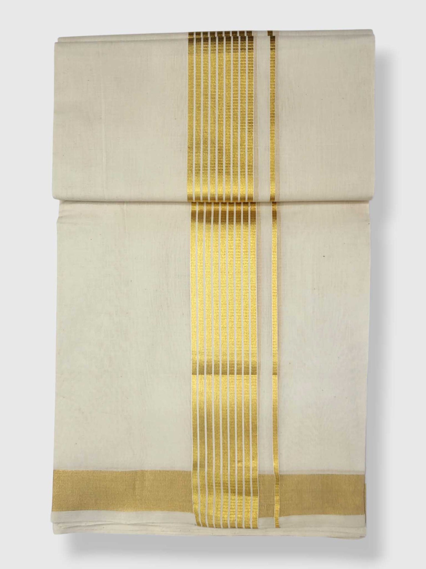 Original Balaramapuram Handloom Kasavu Mundu for Men