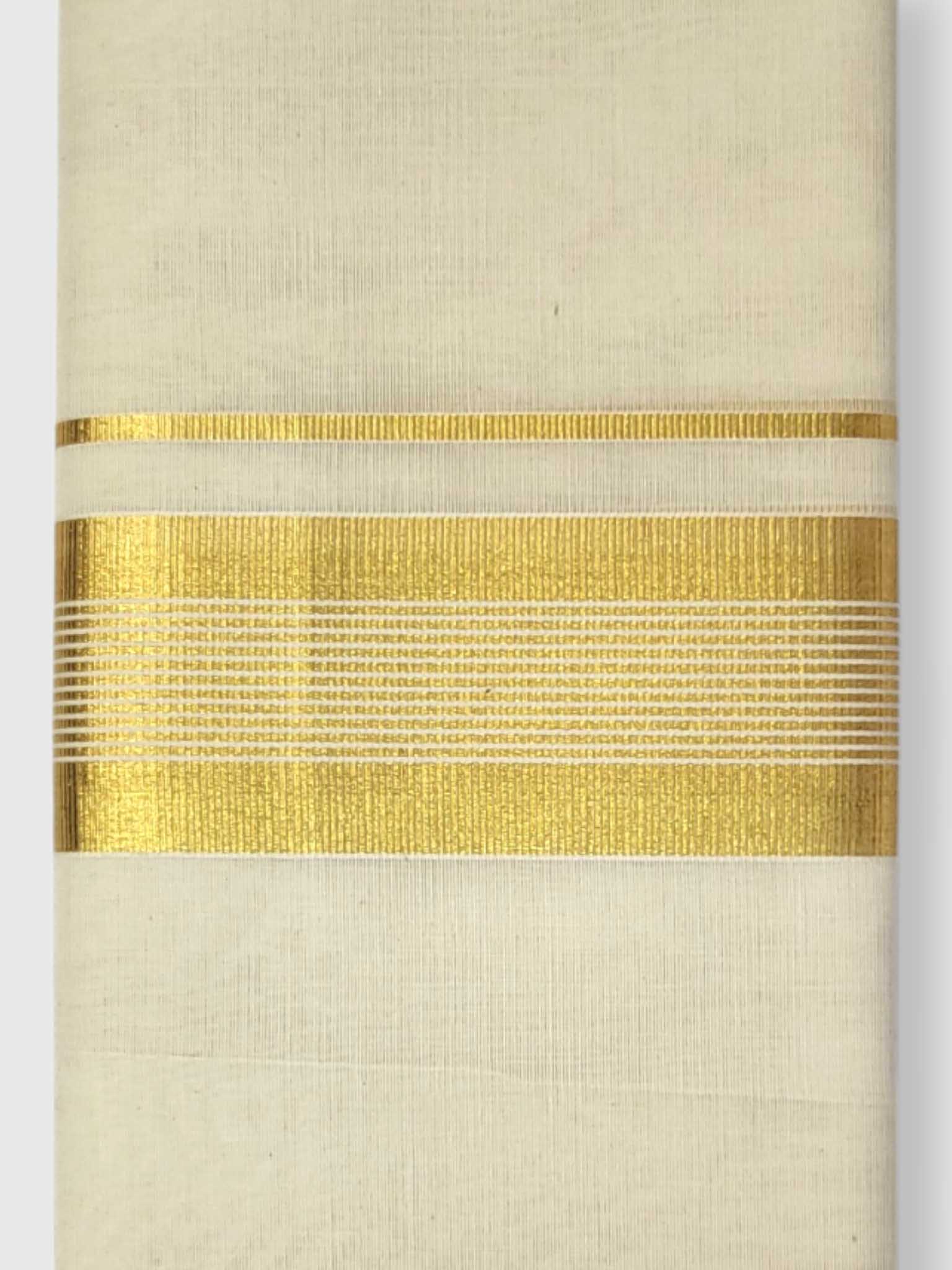 Original Balaramapuram Handloom Kasavu Mundu for Men