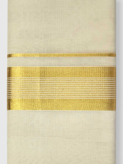 Original Balaramapuram Handloom Kasavu Mundu for Men