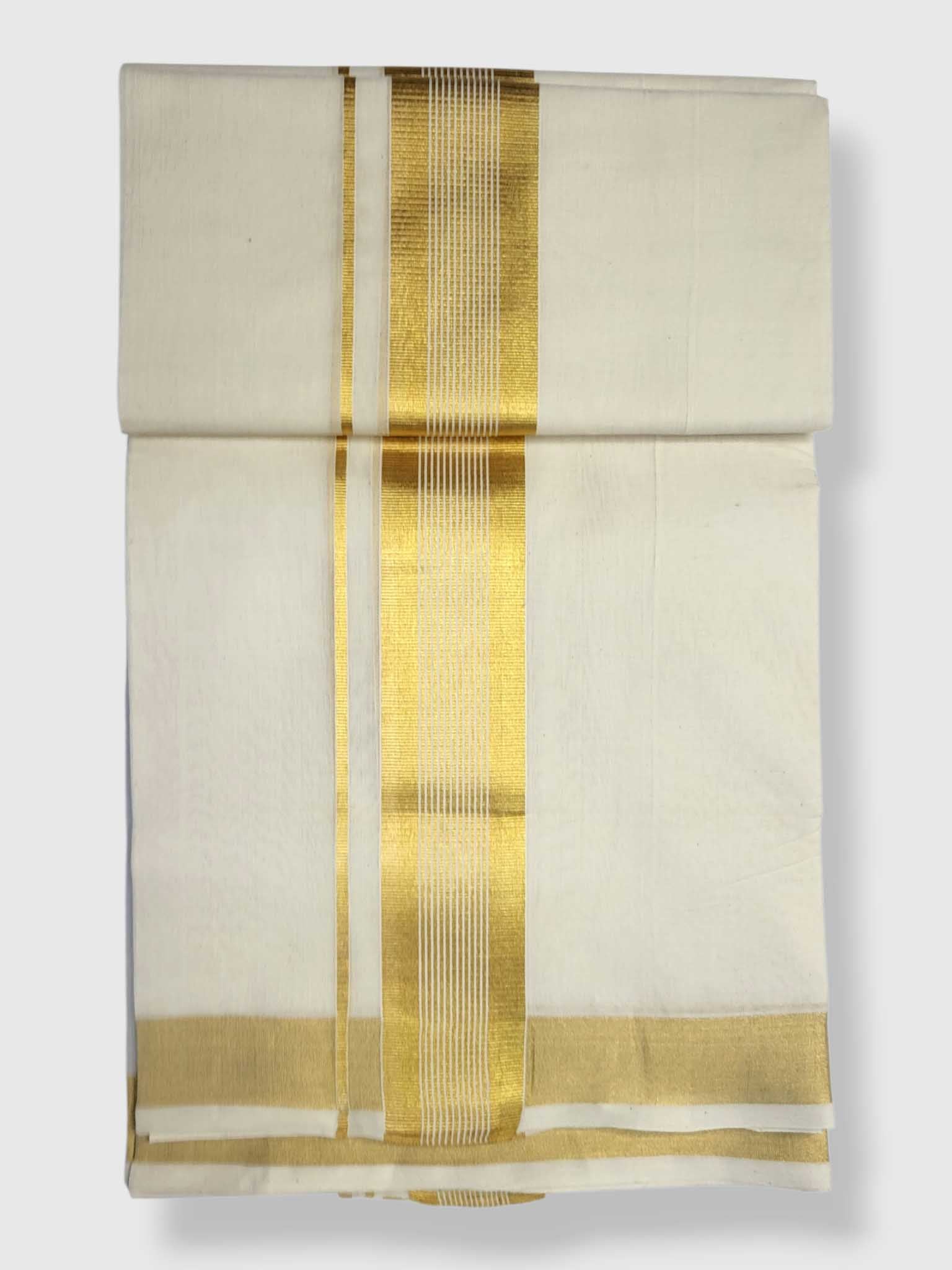 Original Balaramapuram Handloom Kasavu Mundu for Men