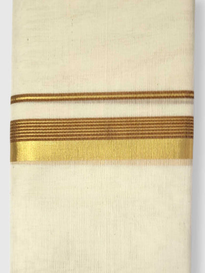 Original Balaramapuram Handloom Kasavu Mundu for Men
