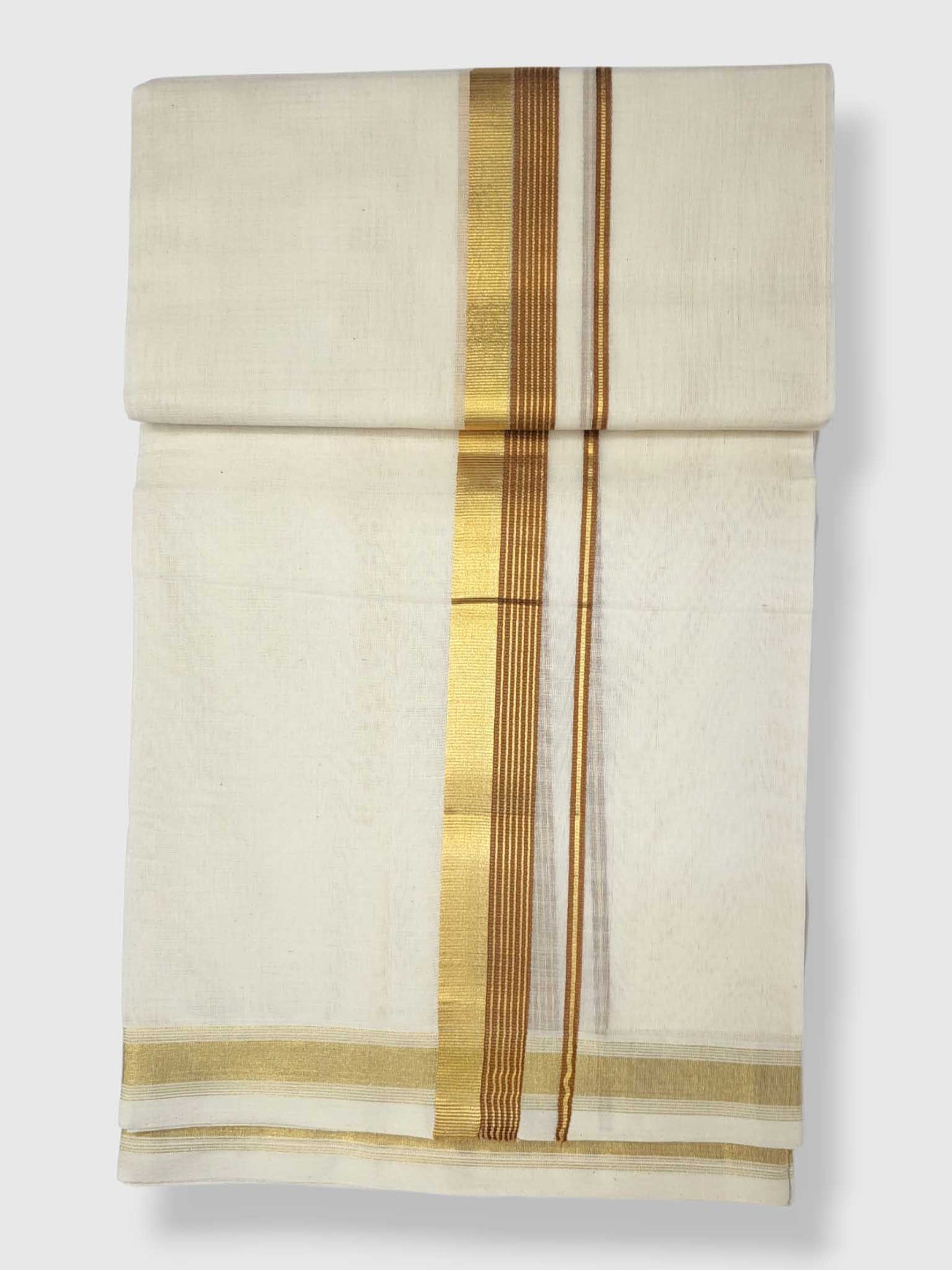 Original Balaramapuram Handloom Kasavu Mundu for Men