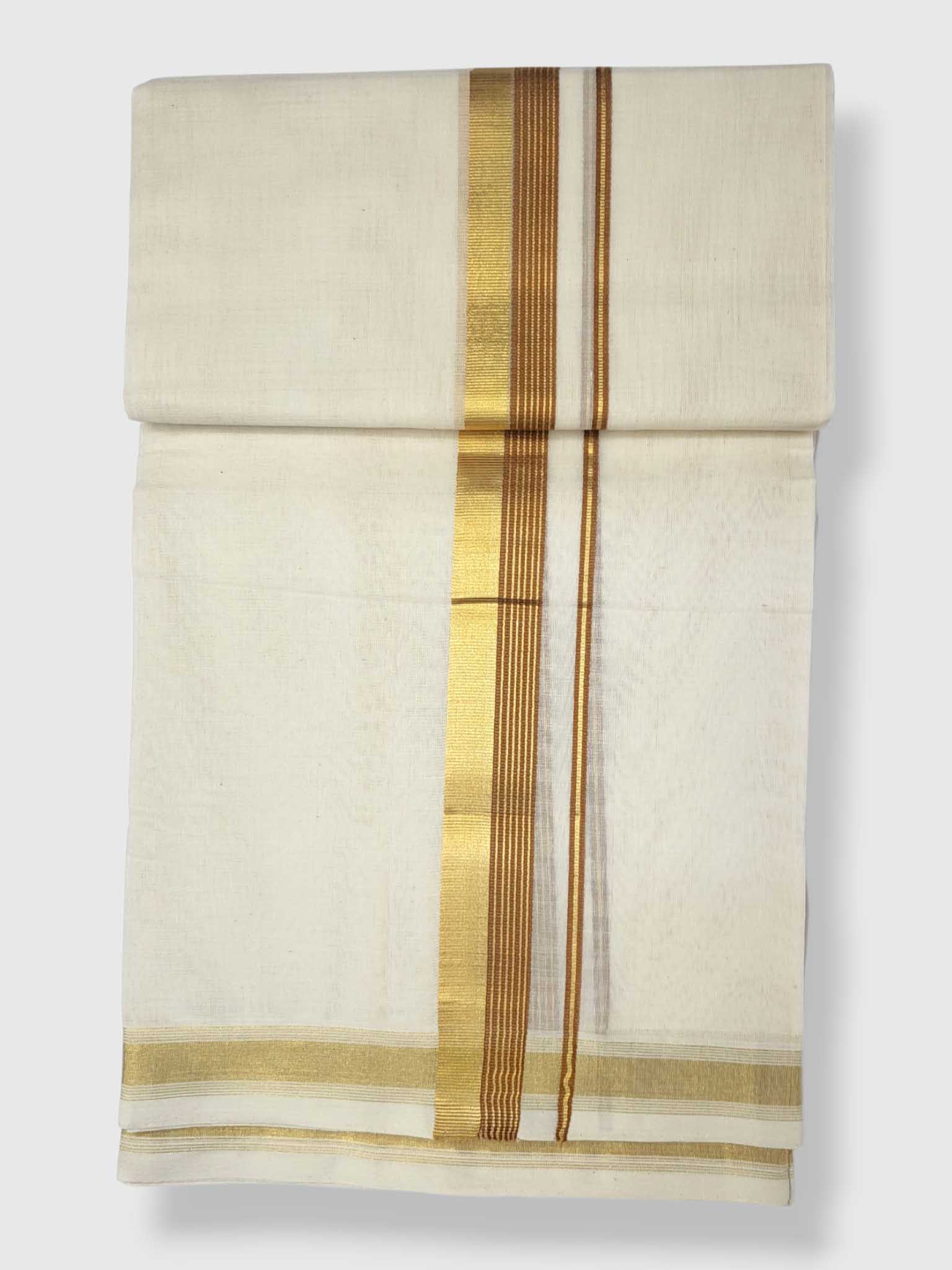 Original Balaramapuram Handloom Kasavu Mundu for Men