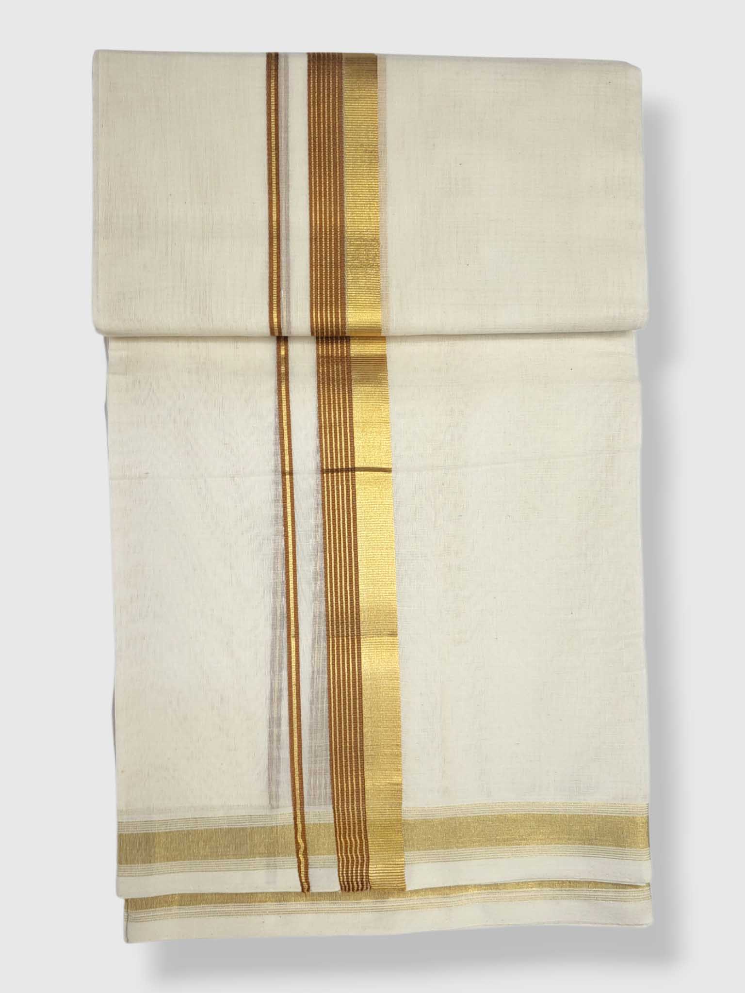 Original Balaramapuram Handloom Kasavu Mundu for Men