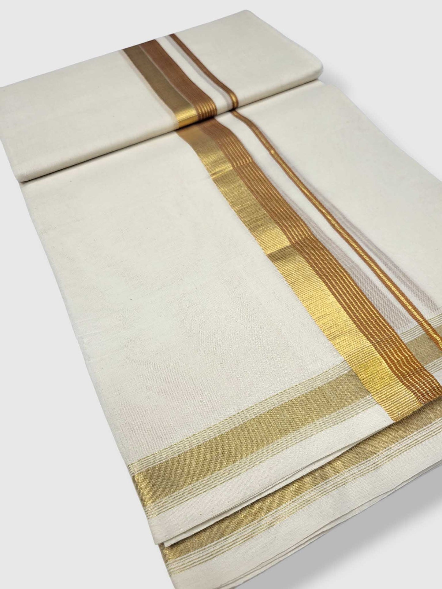 Original Balaramapuram Handloom Kasavu Mundu for Men
