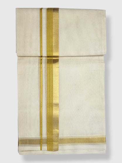 Original Balaramapuram Handloom Kasavu Mundu for Men