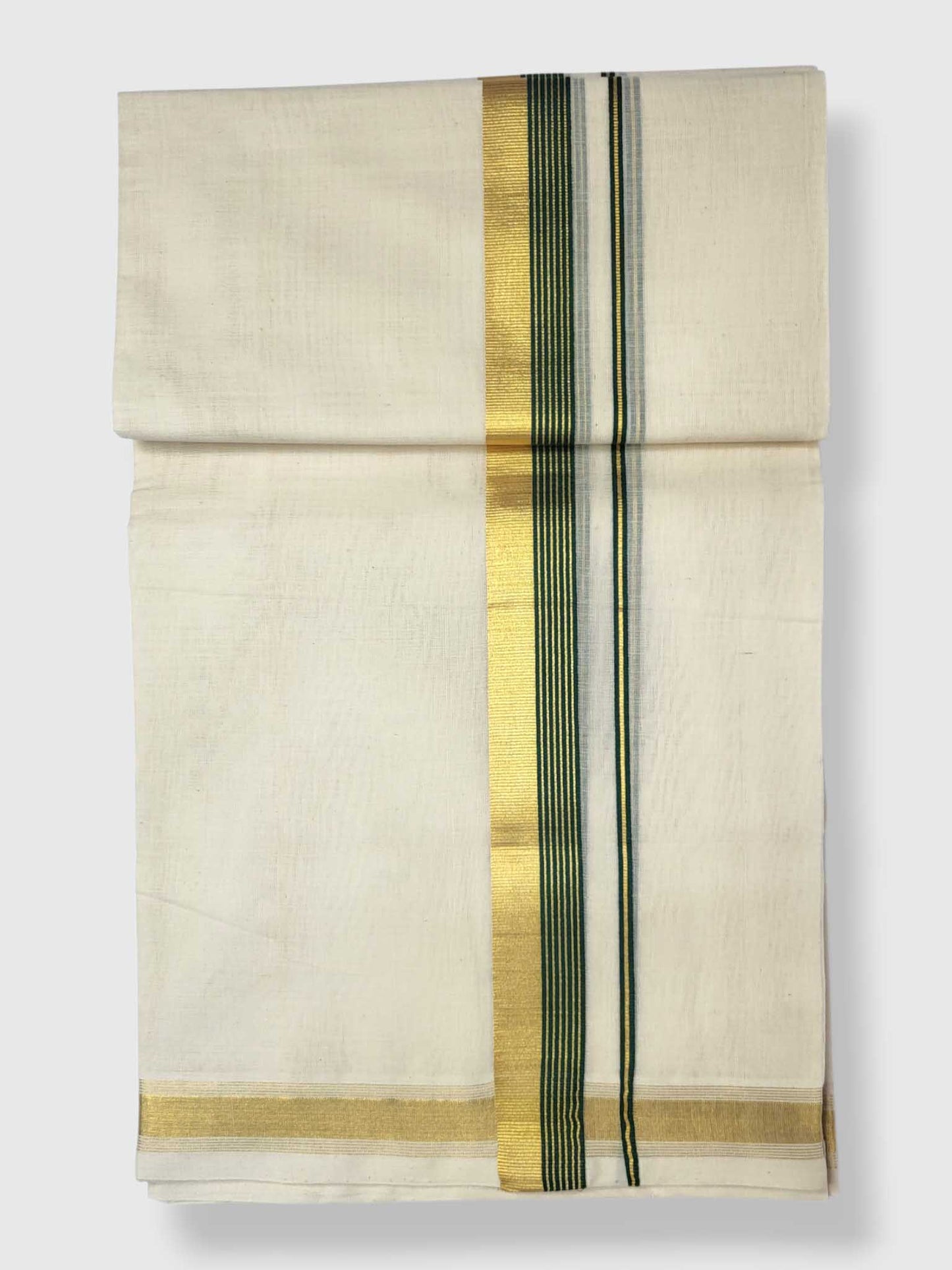 Original Balaramapuram Handloom Kasavu Mundu for Men