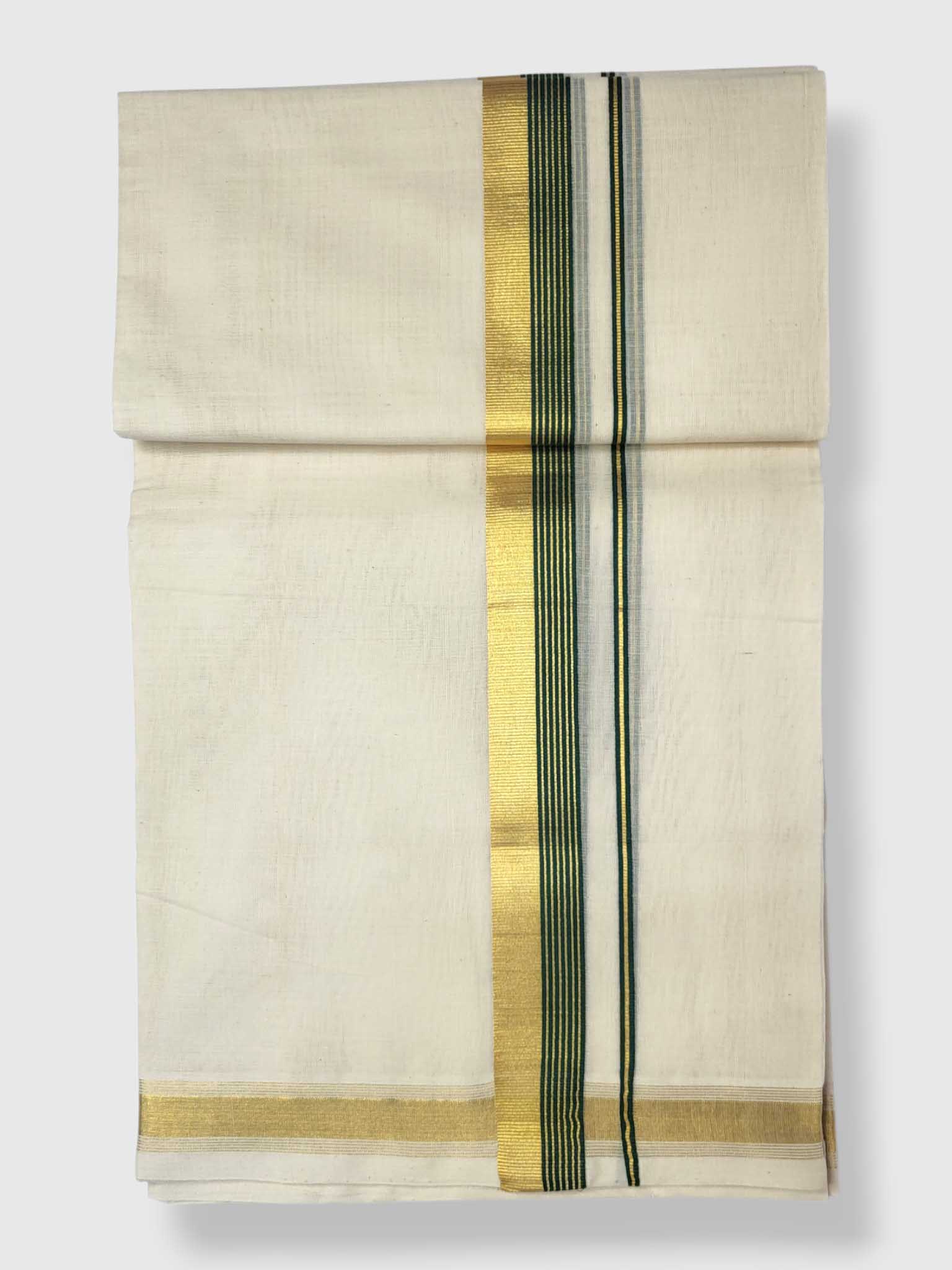 Original Balaramapuram Handloom Kasavu Mundu for Men