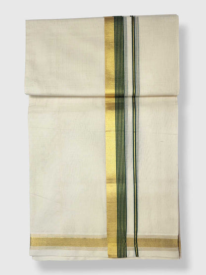 Original Balaramapuram Handloom Kasavu Mundu for Men