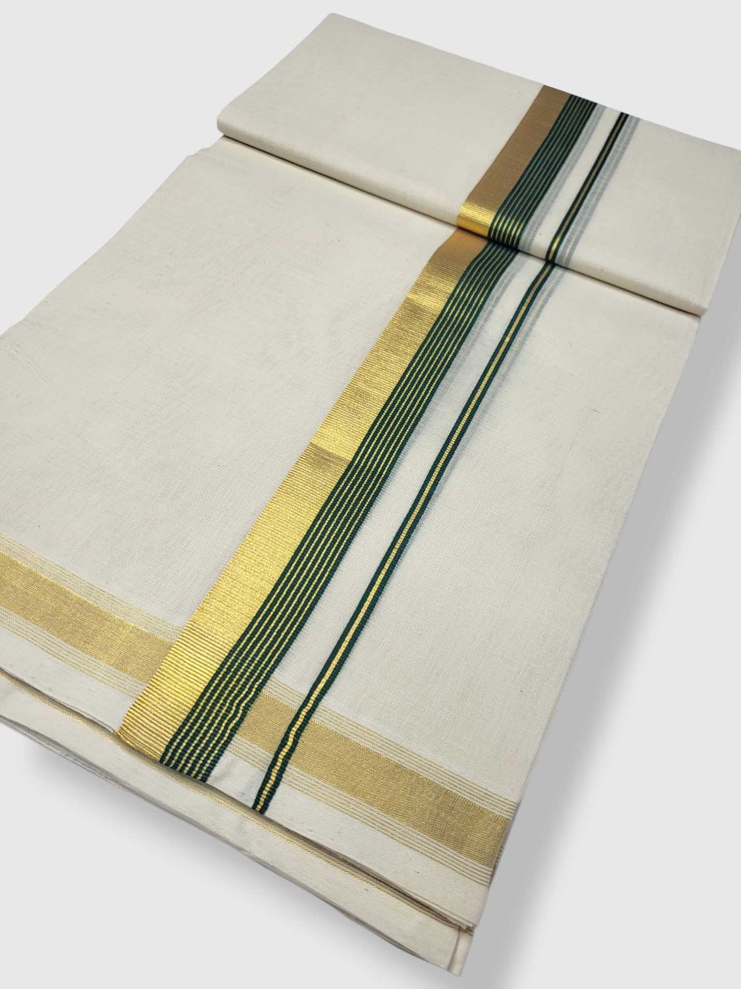 Original Balaramapuram Handloom Kasavu Mundu for Men