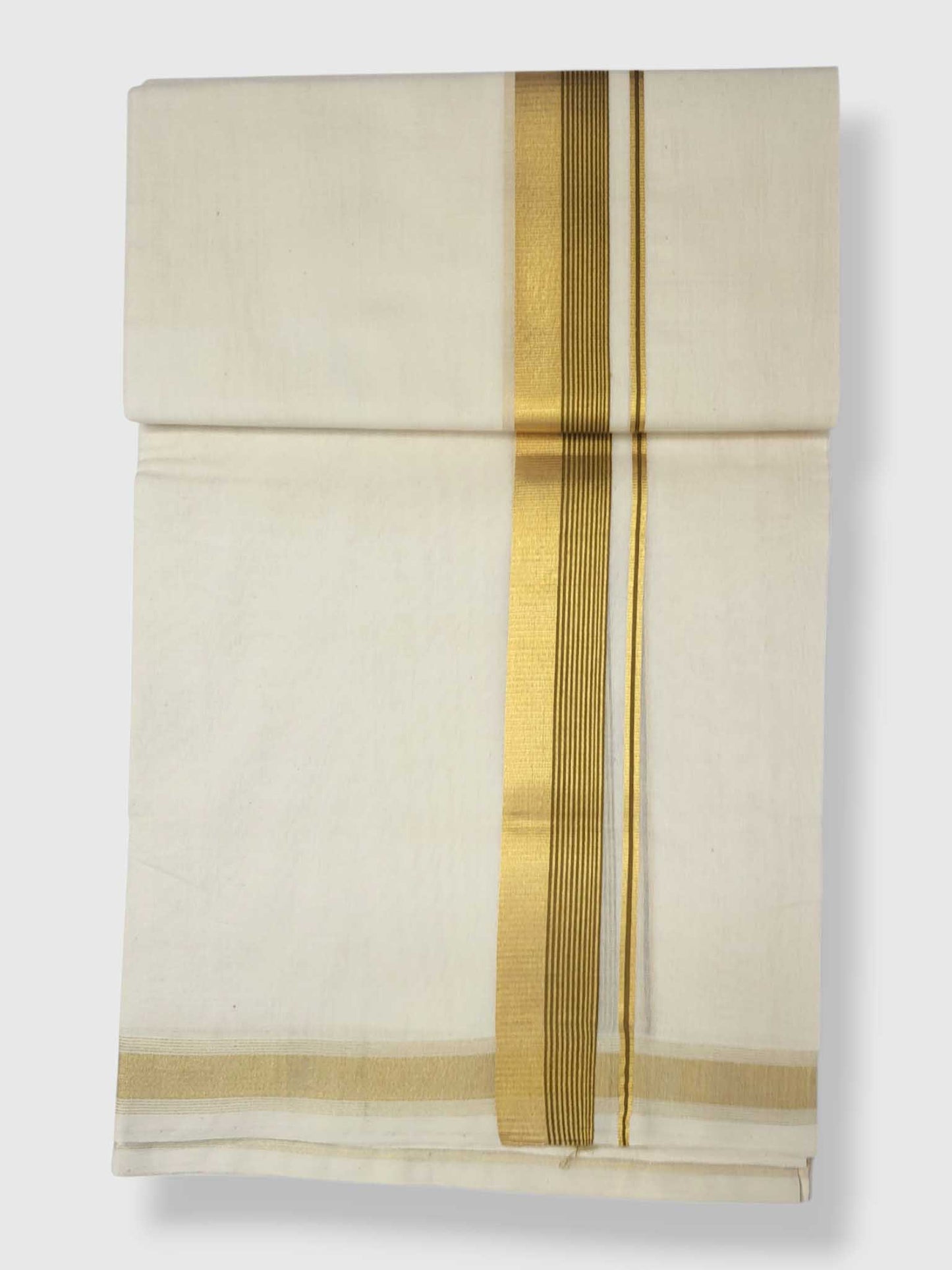 Original Balaramapuram Handloom Kasavu Mundu for Men