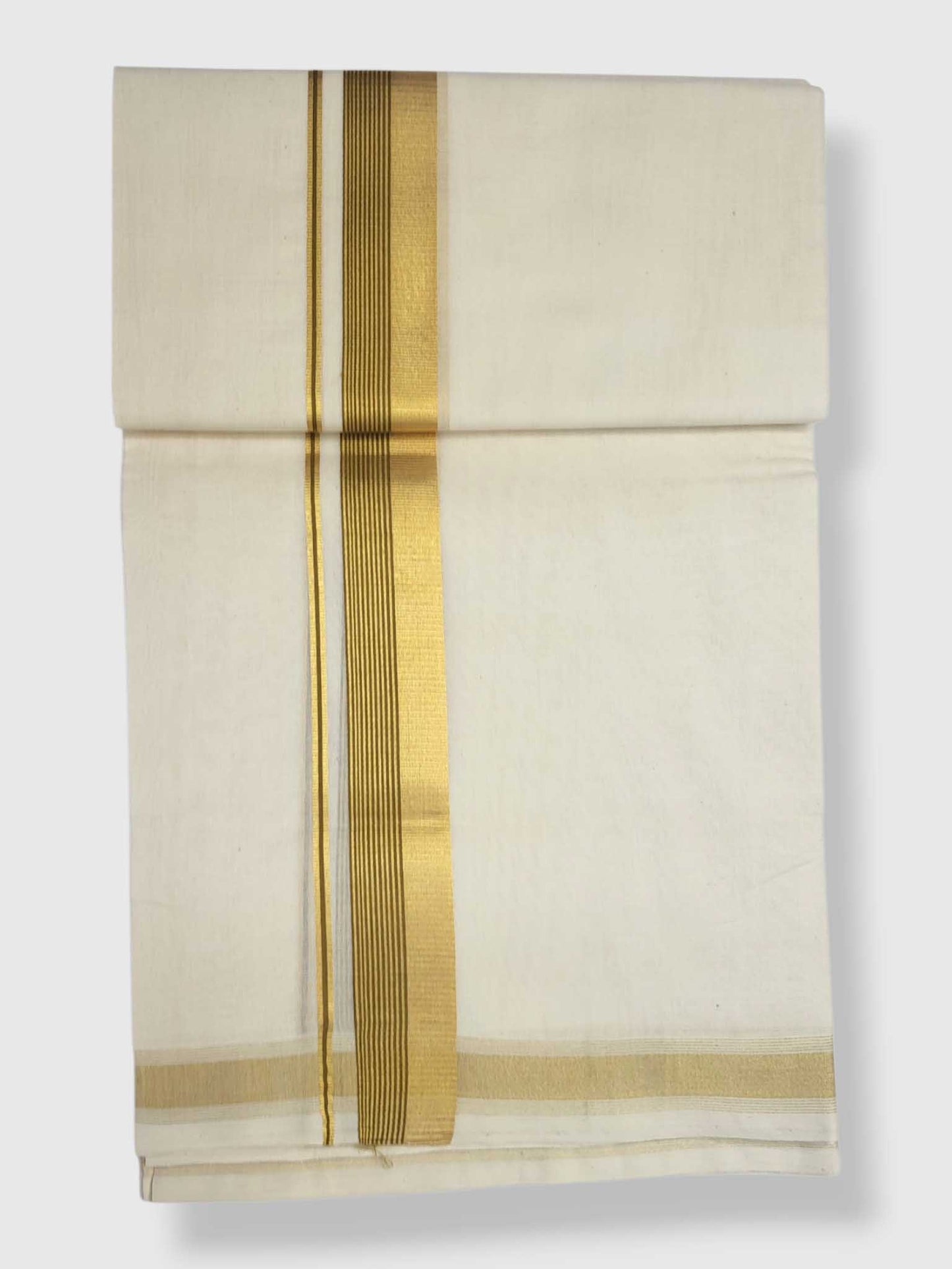Original Balaramapuram Handloom Kasavu Mundu for Men