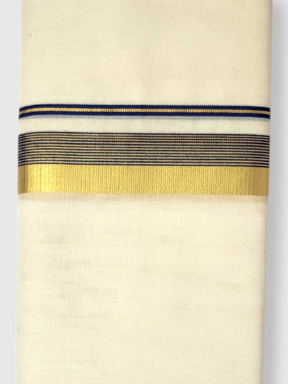 Original Balaramapuram Handloom Kasavu Mundu for Men