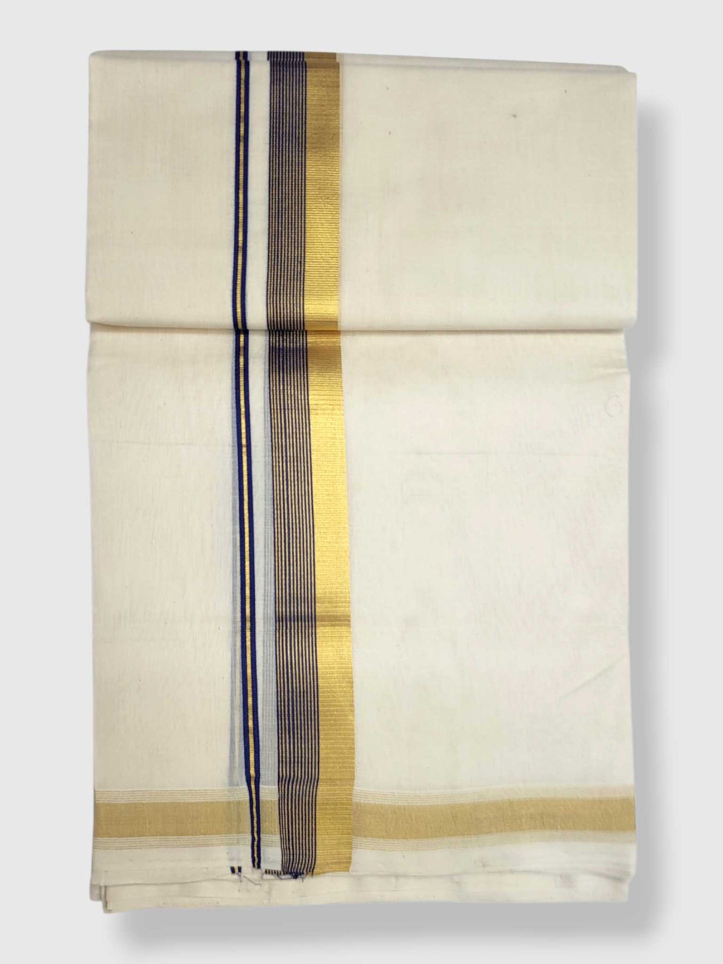 Original Balaramapuram Handloom Kasavu Mundu for Men