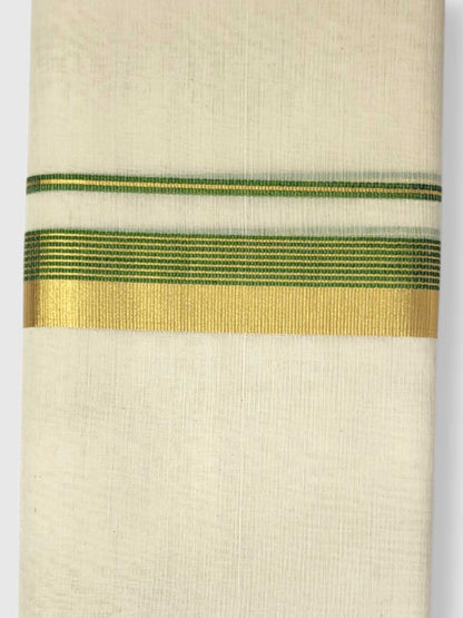 Original Balaramapuram Handloom Kasavu Mundu for Men