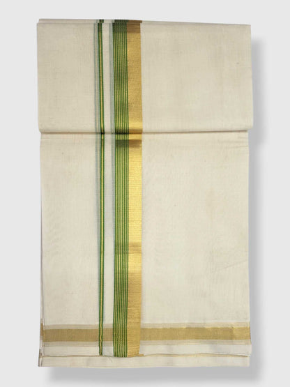 Original Balaramapuram Handloom Kasavu Mundu for Men