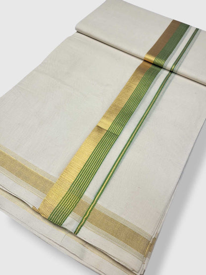 Original Balaramapuram Handloom Kasavu Mundu for Men