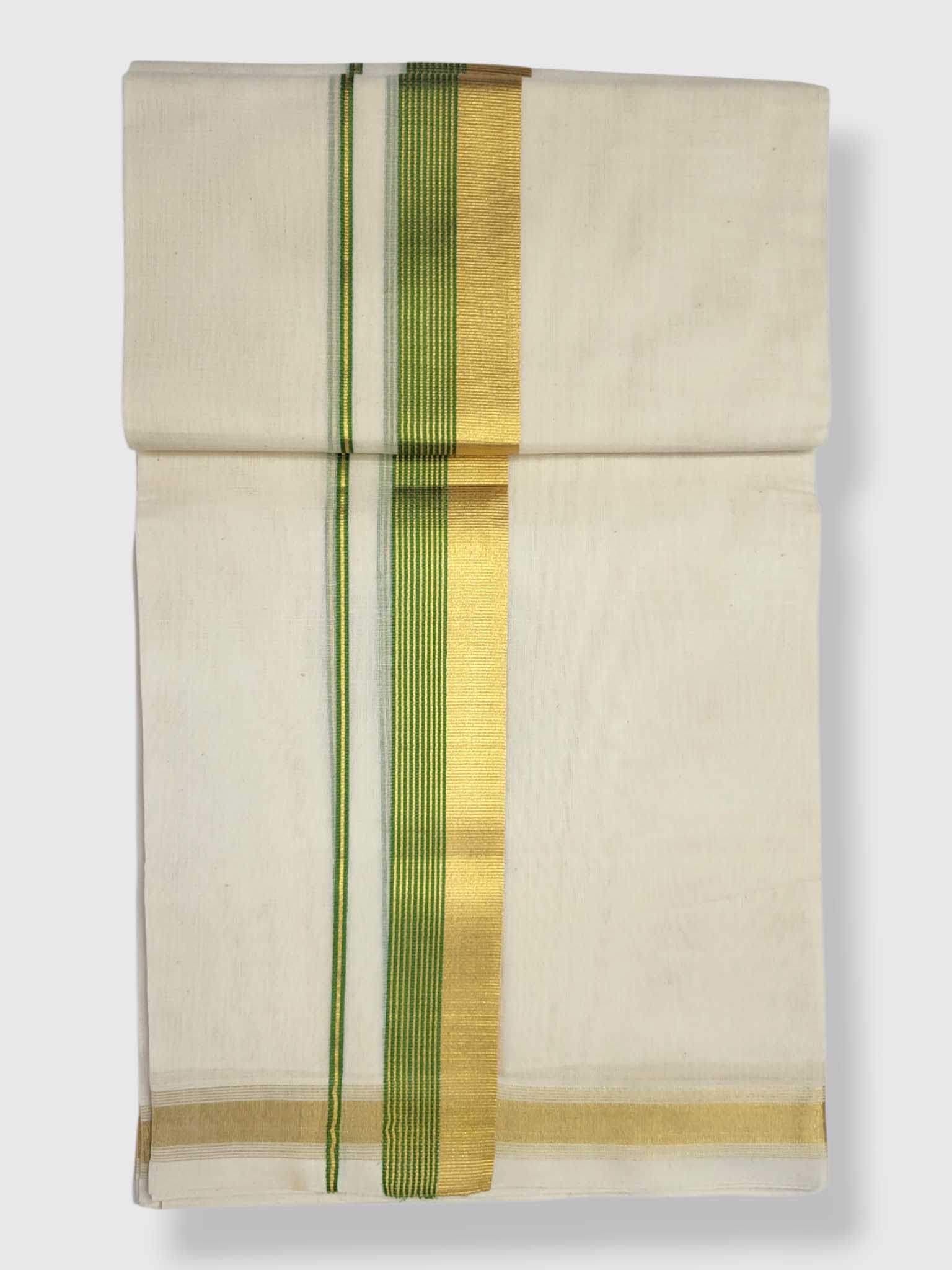 Original Balaramapuram Handloom Kasavu Mundu for Men