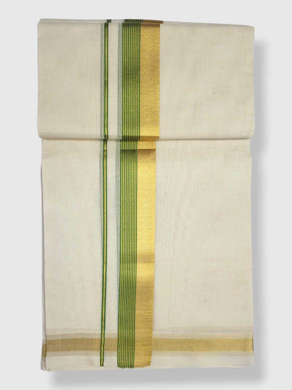 Original Balaramapuram Handloom Kasavu Mundu for Men
