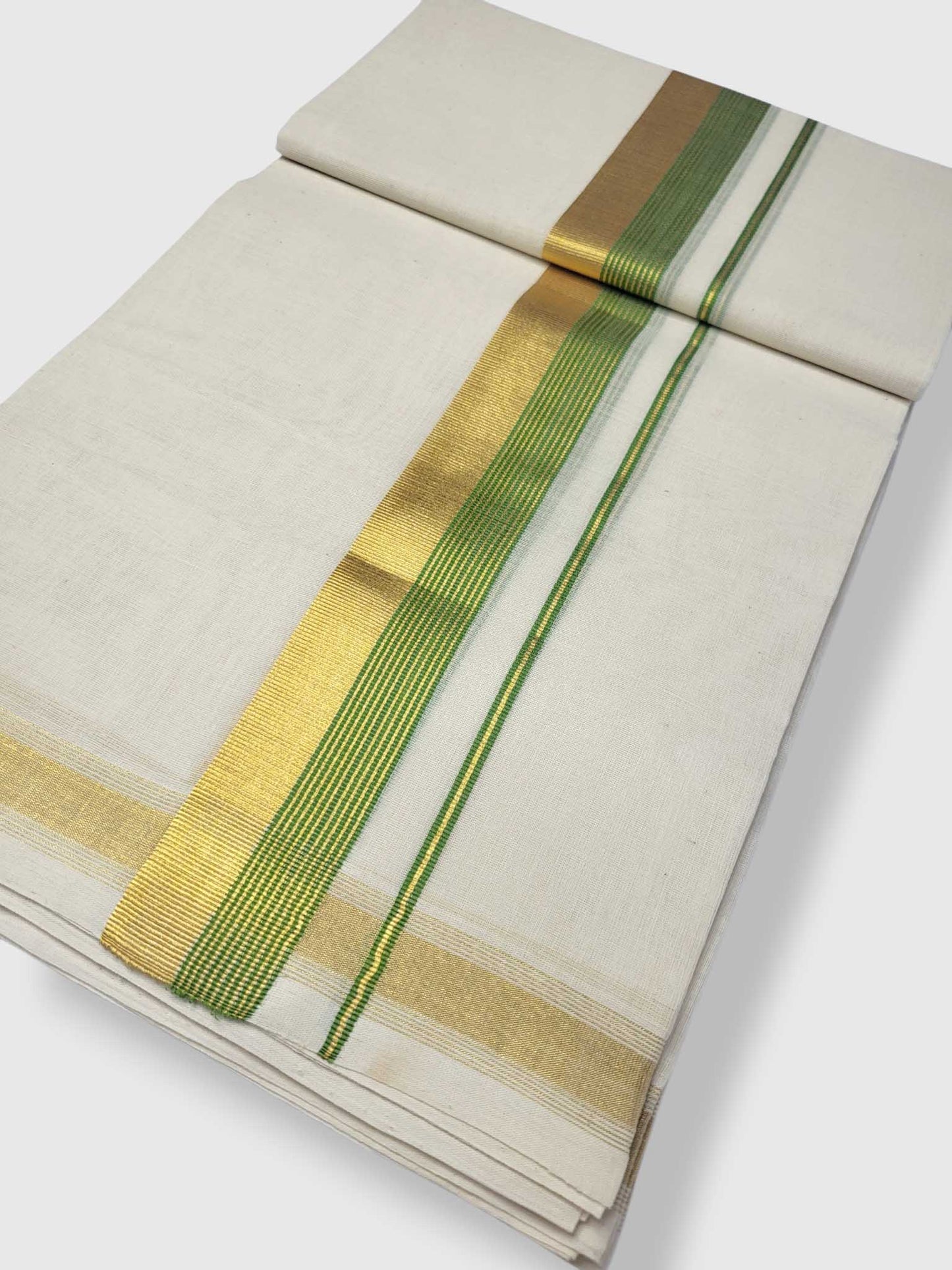 Original Balaramapuram Handloom Kasavu Mundu for Men