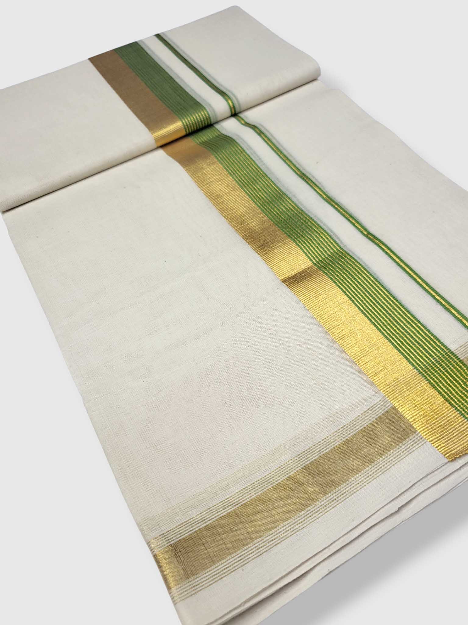 Original Balaramapuram Handloom Kasavu Mundu for Men