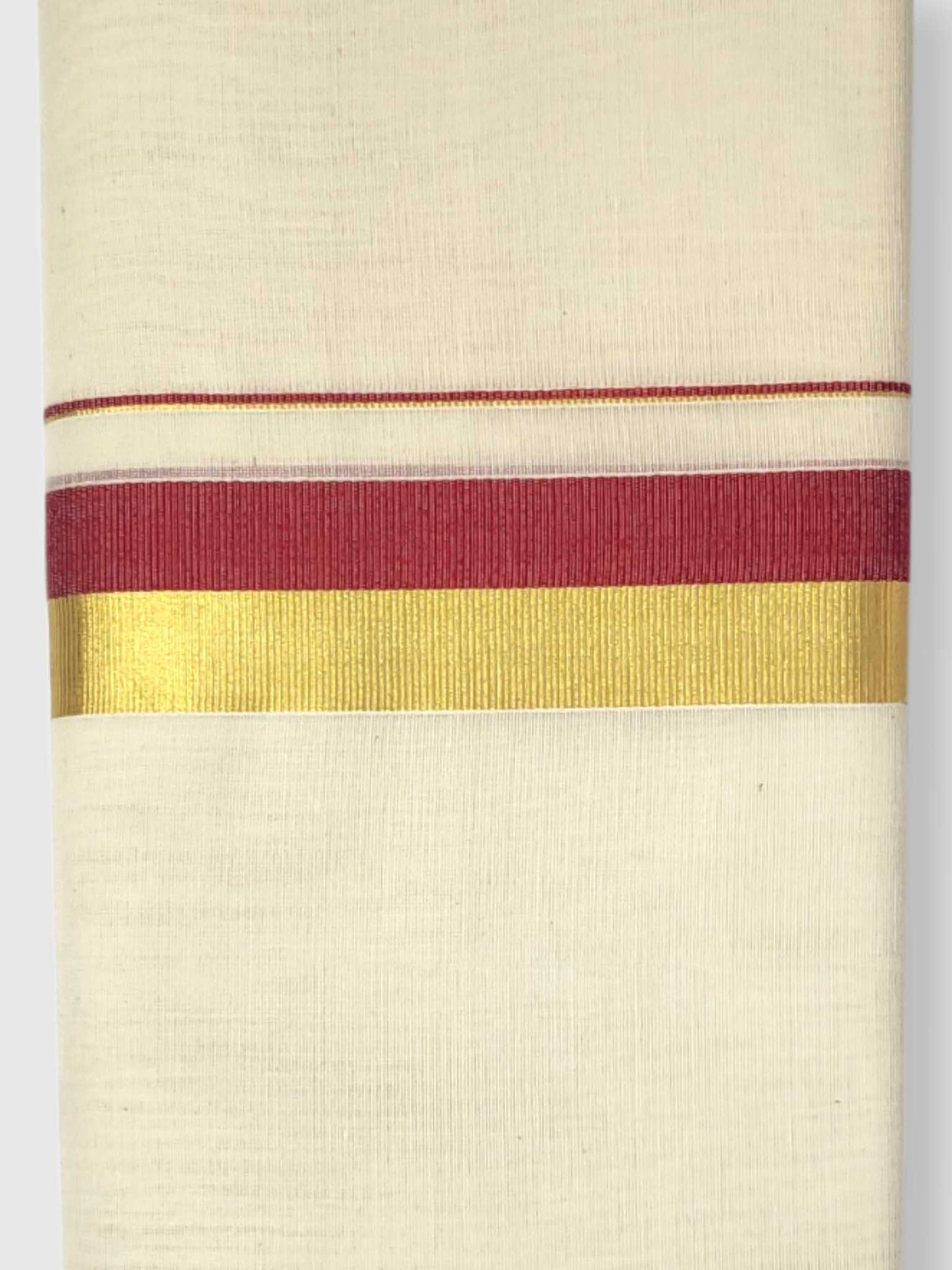 Original Balaramapuram Handloom Kasavu Mundu for Men