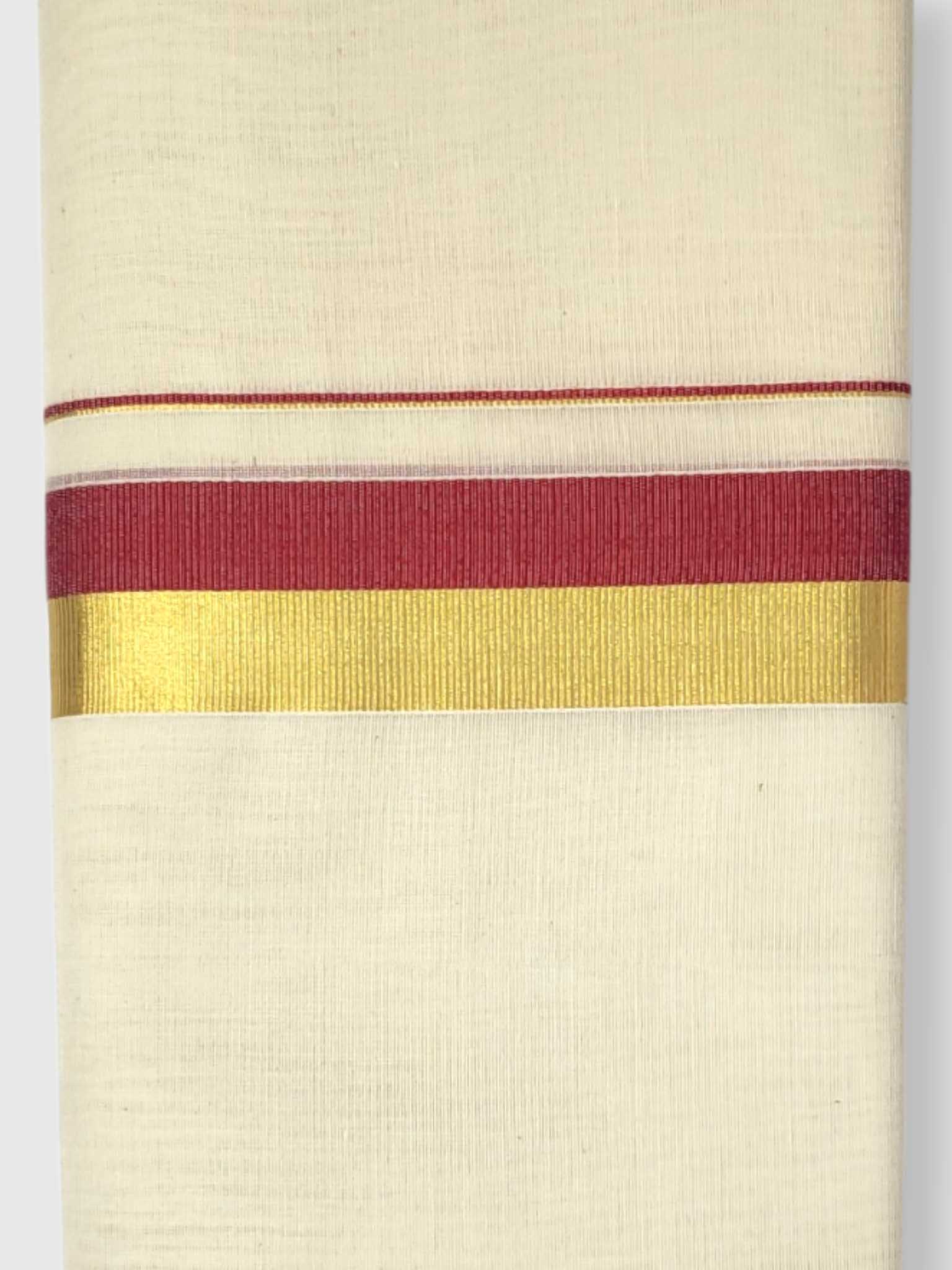 Original Balaramapuram Handloom Kasavu Mundu for Men