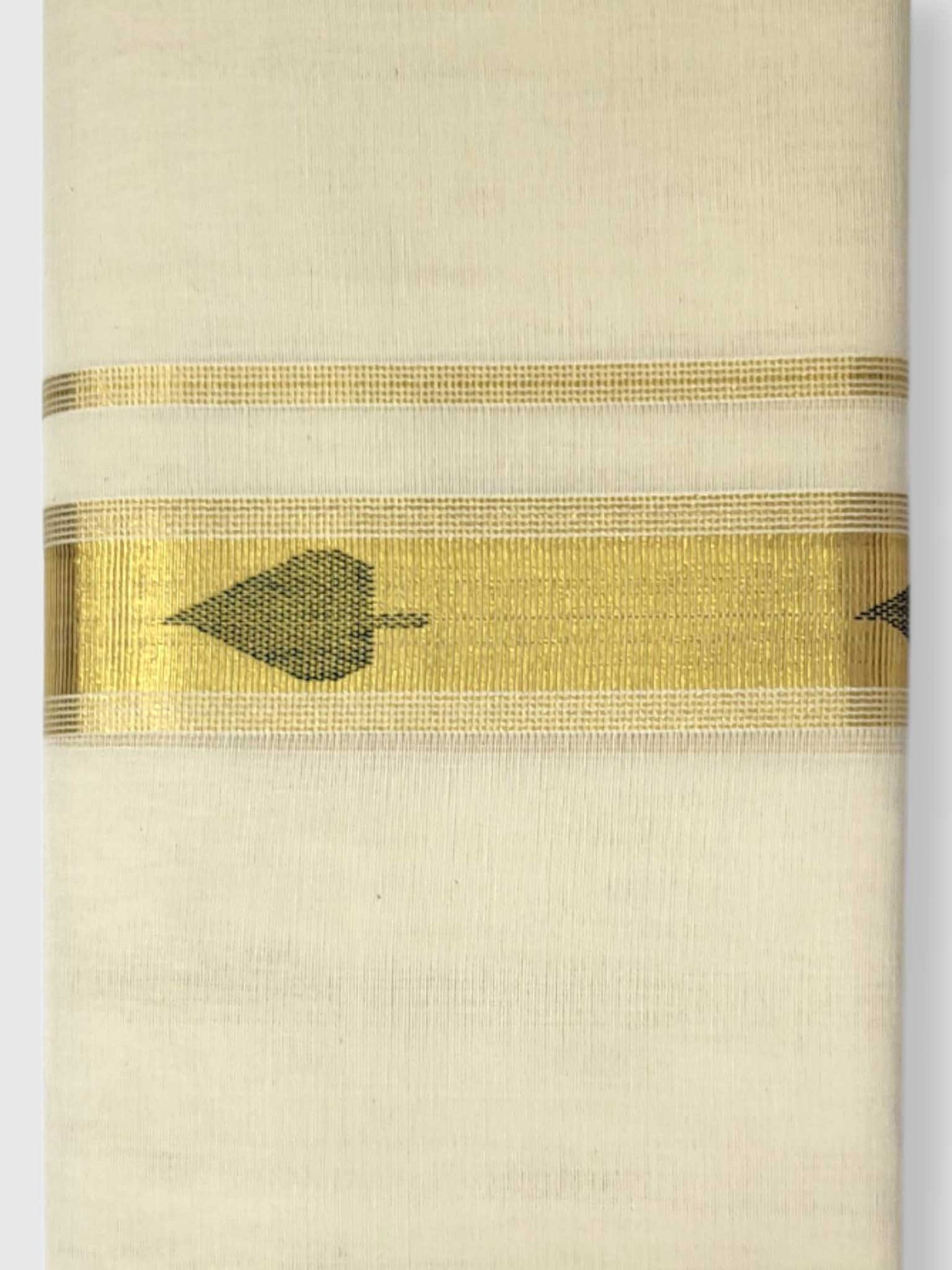 Original Balaramapuram Handloom Kasavu Mundu for Men