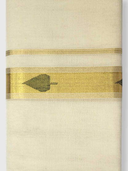 Original Balaramapuram Handloom Kasavu Mundu for Men