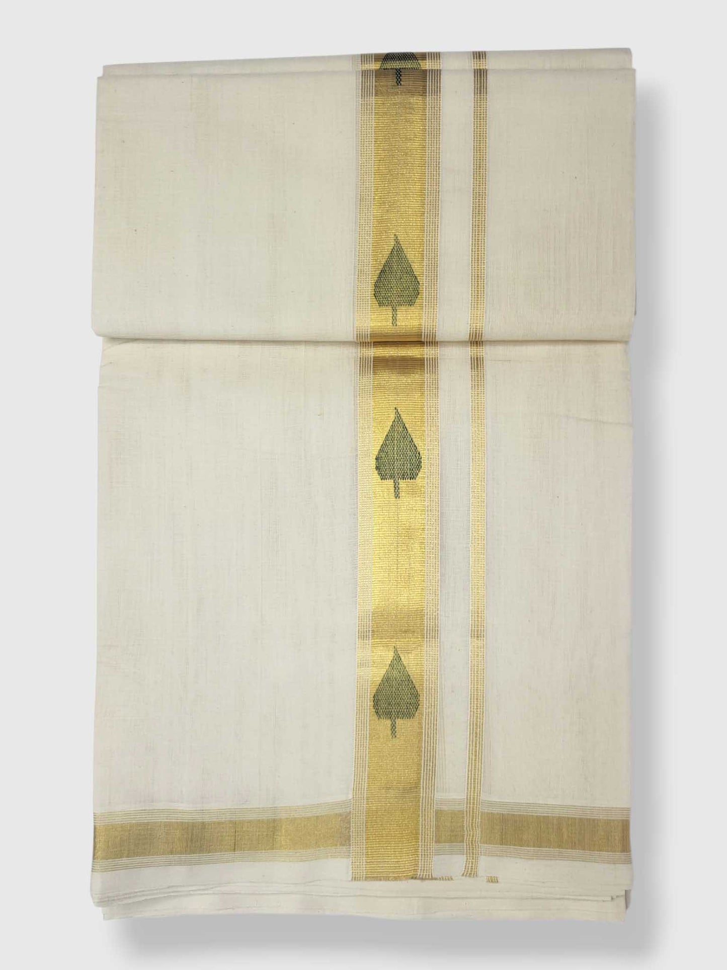 Original Balaramapuram Handloom Kasavu Mundu for Men