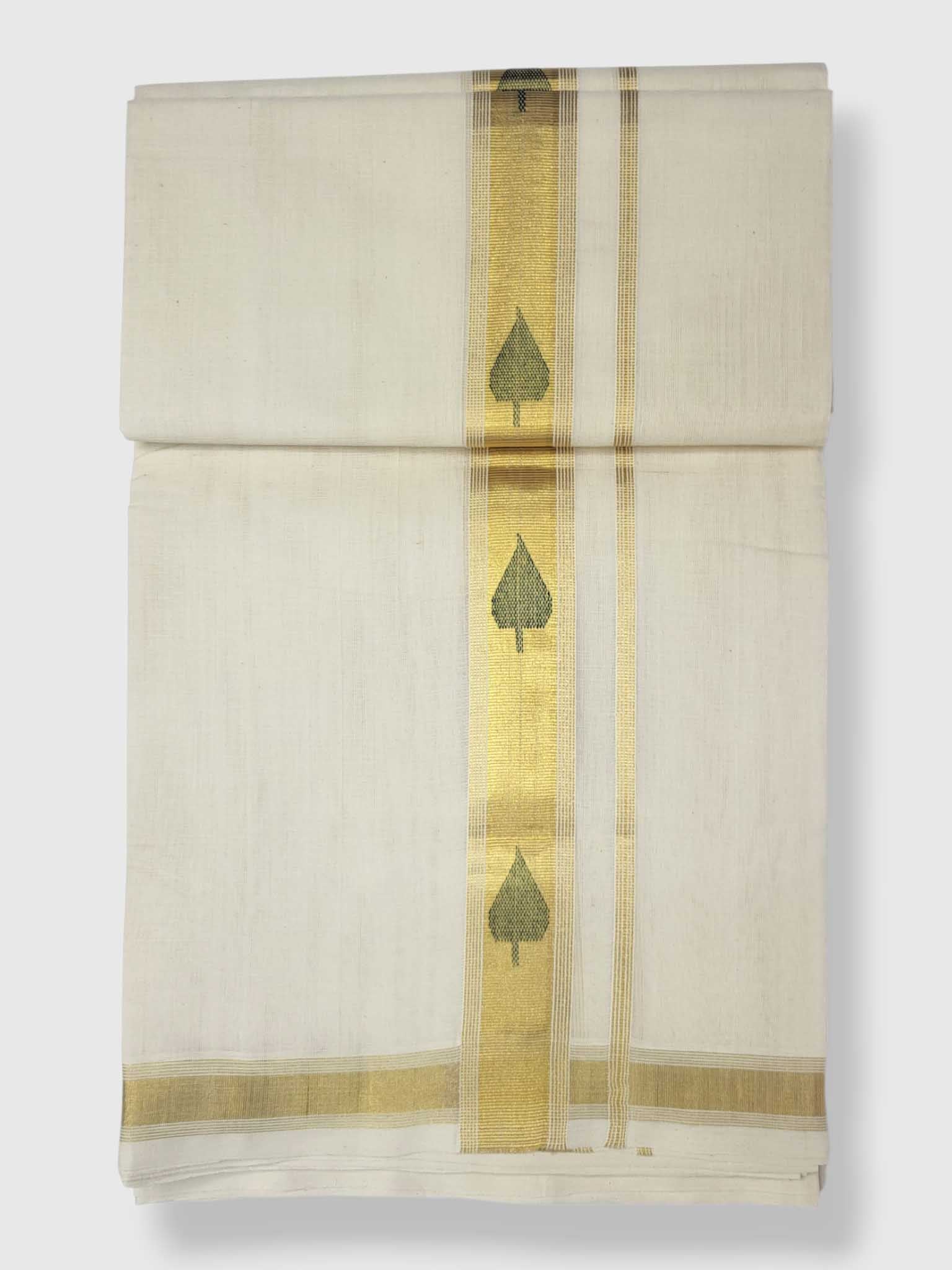 Original Balaramapuram Handloom Kasavu Mundu for Men
