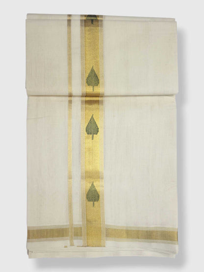 Original Balaramapuram Handloom Kasavu Mundu for Men