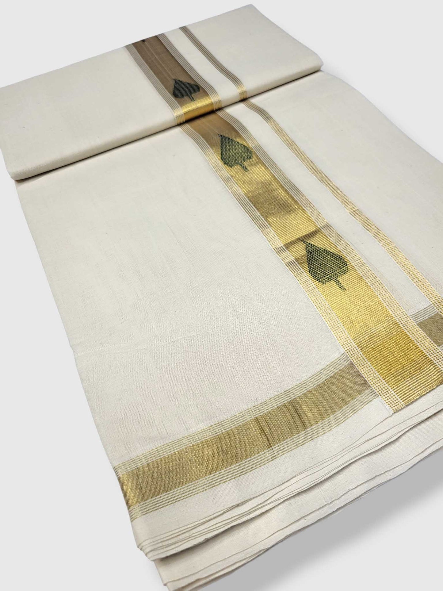 Original Balaramapuram Handloom Kasavu Mundu for Men