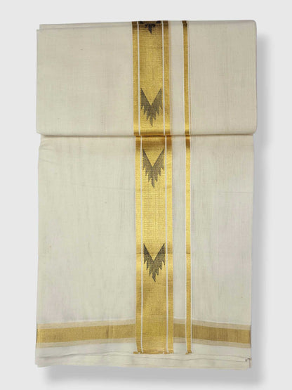 Original Balaramapuram Handloom Kasavu Mundu for Men