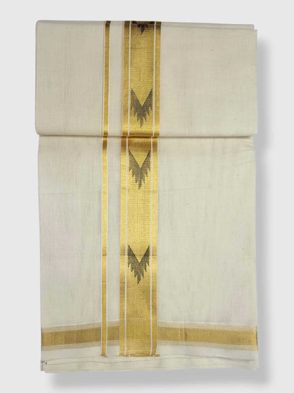 Original Balaramapuram Handloom Kasavu Mundu for Men