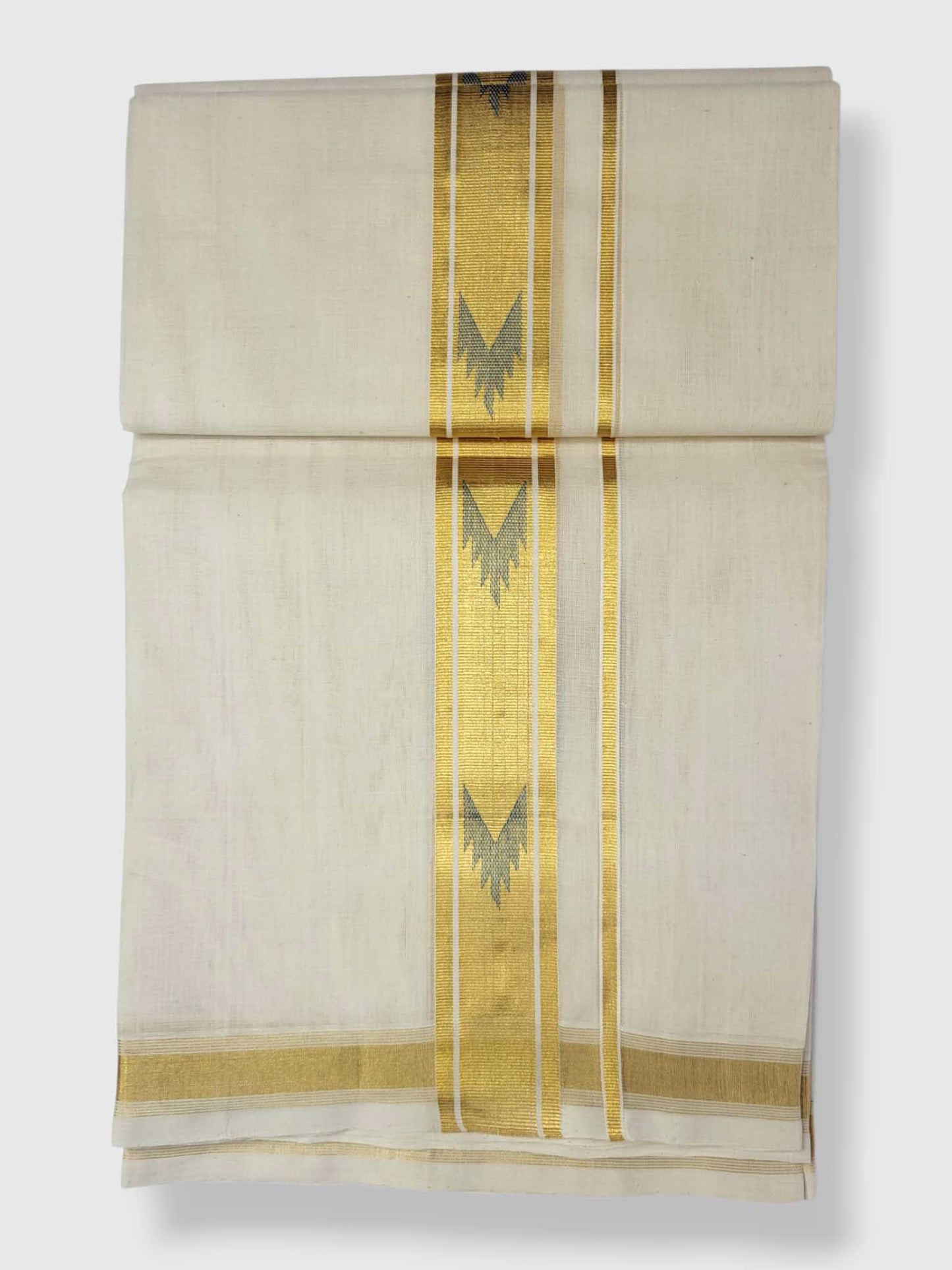 Original Balaramapuram Handloom Kasavu Mundu for Men