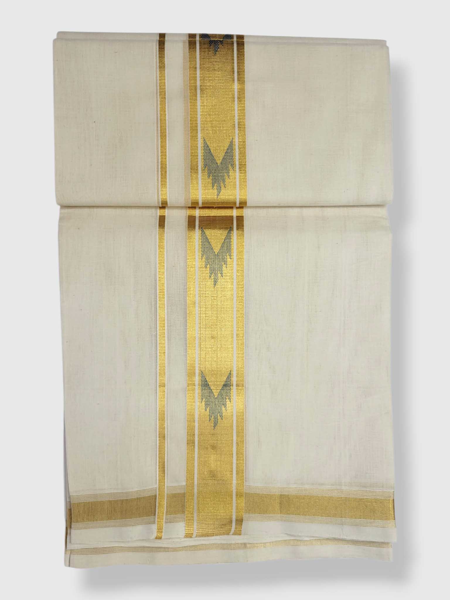 Original Balaramapuram Handloom Kasavu Mundu for Men
