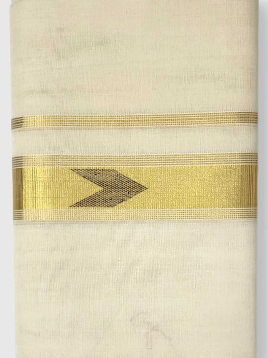 Original Balaramapuram Handloom Kasavu Mundu for Men