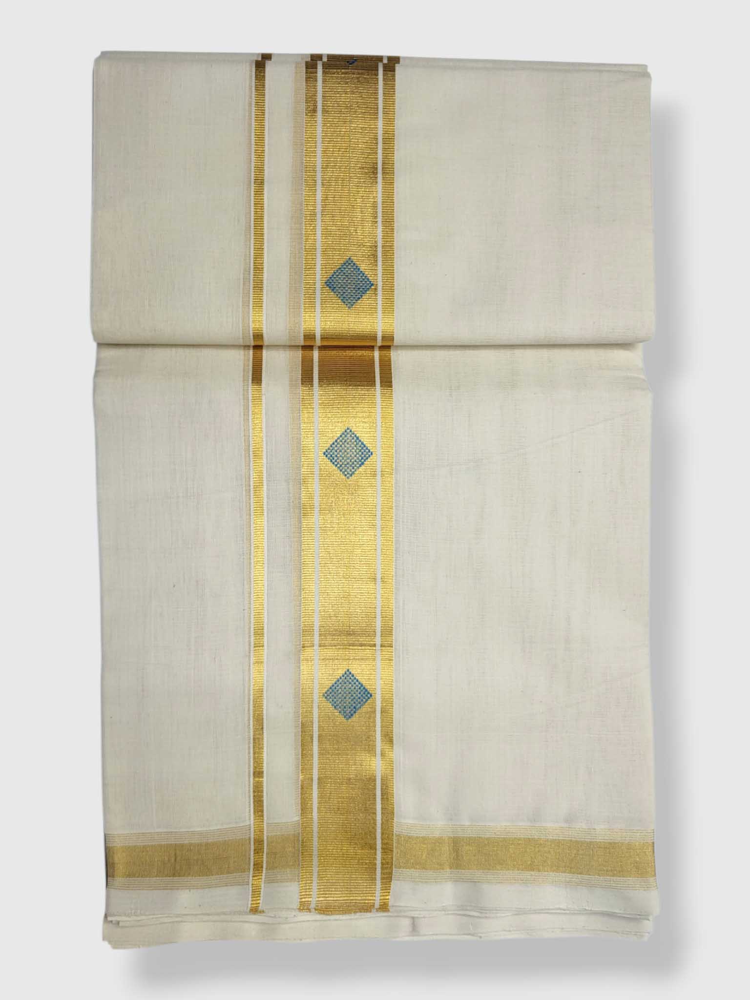 Original Balaramapuram Handloom Kasavu Mundu for Men