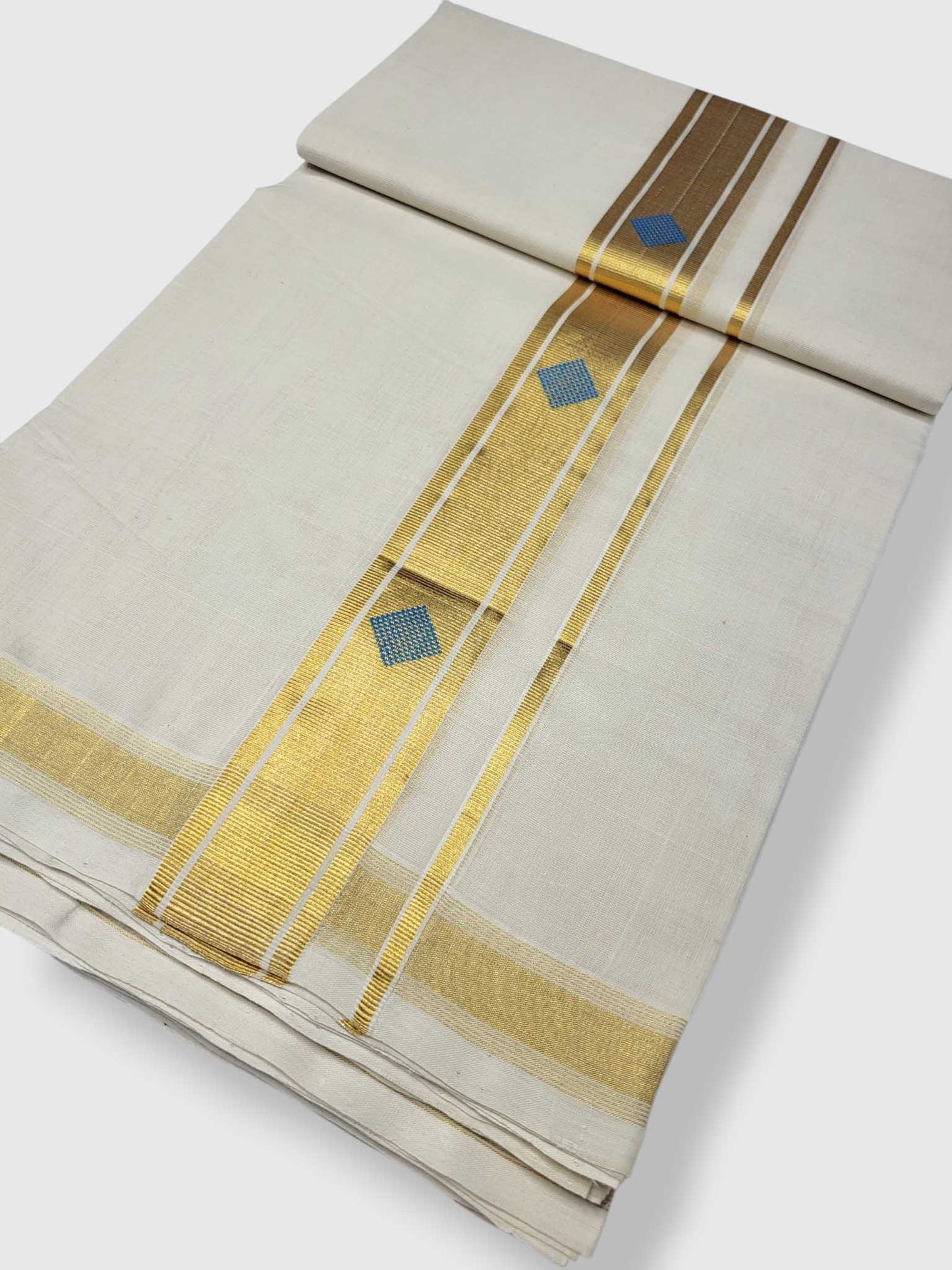 Original Balaramapuram Handloom Kasavu Mundu for Men