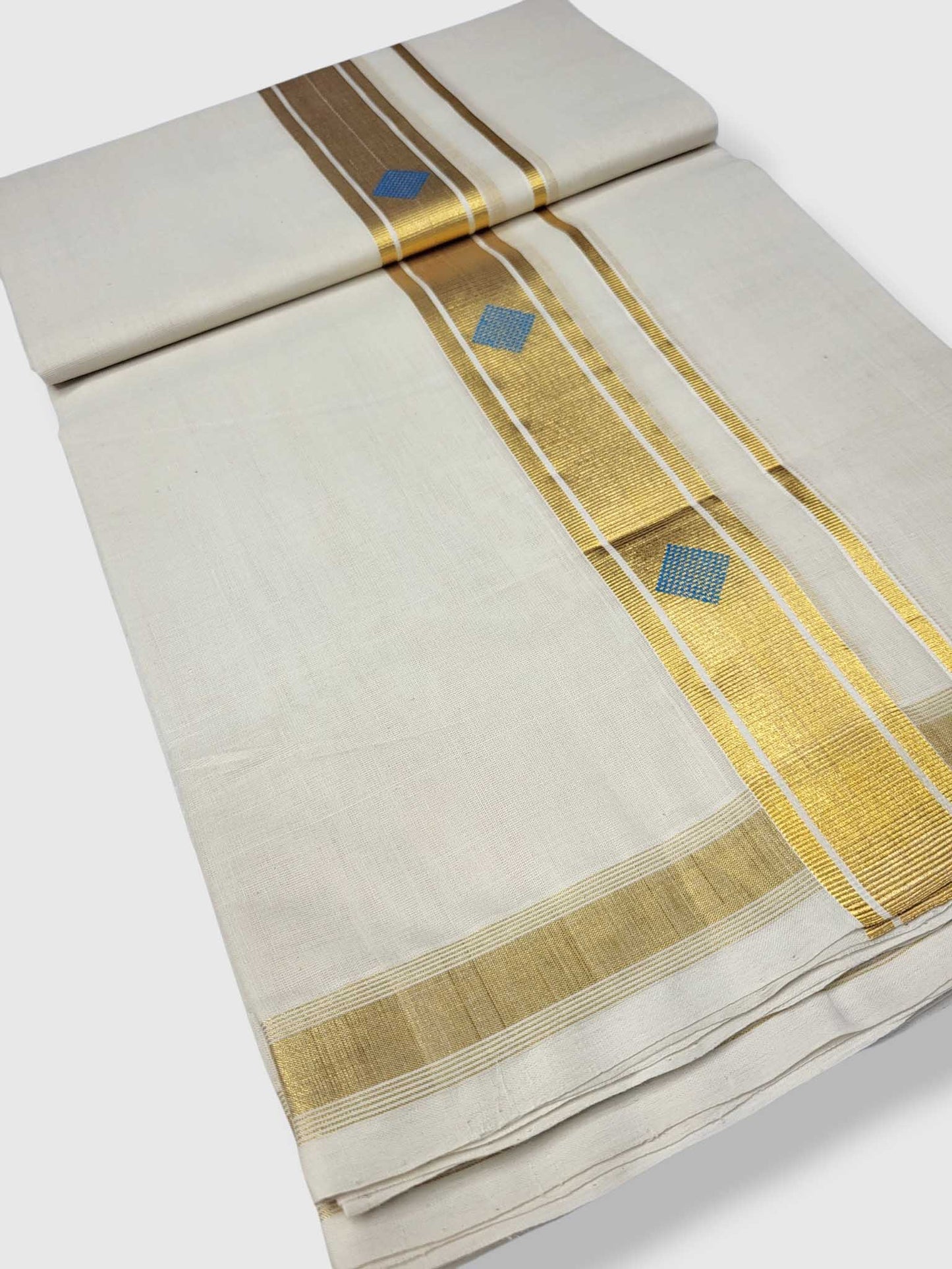 Original Balaramapuram Handloom Kasavu Mundu for Men