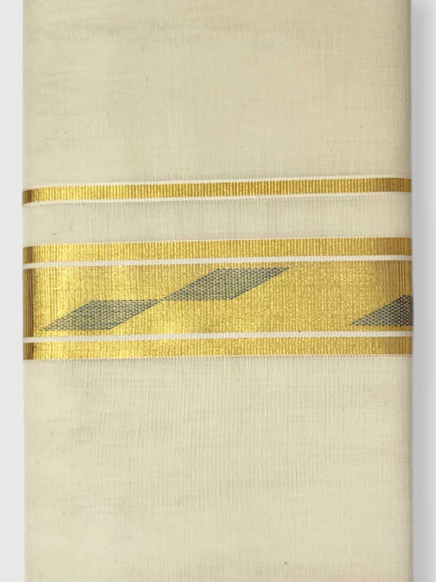 Original Balaramapuram Handloom Kasavu Mundu for Men