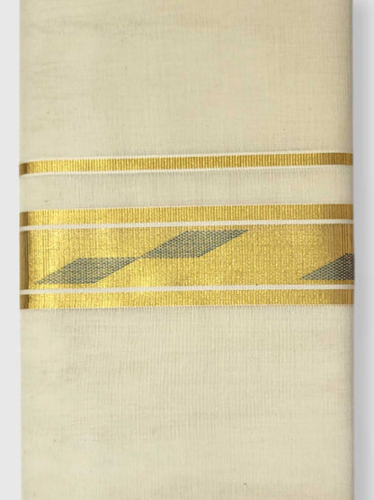 Original Balaramapuram Handloom Kasavu Mundu for Men