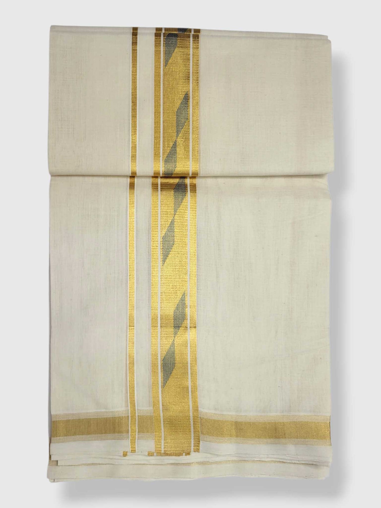 Original Balaramapuram Handloom Kasavu Mundu for Men