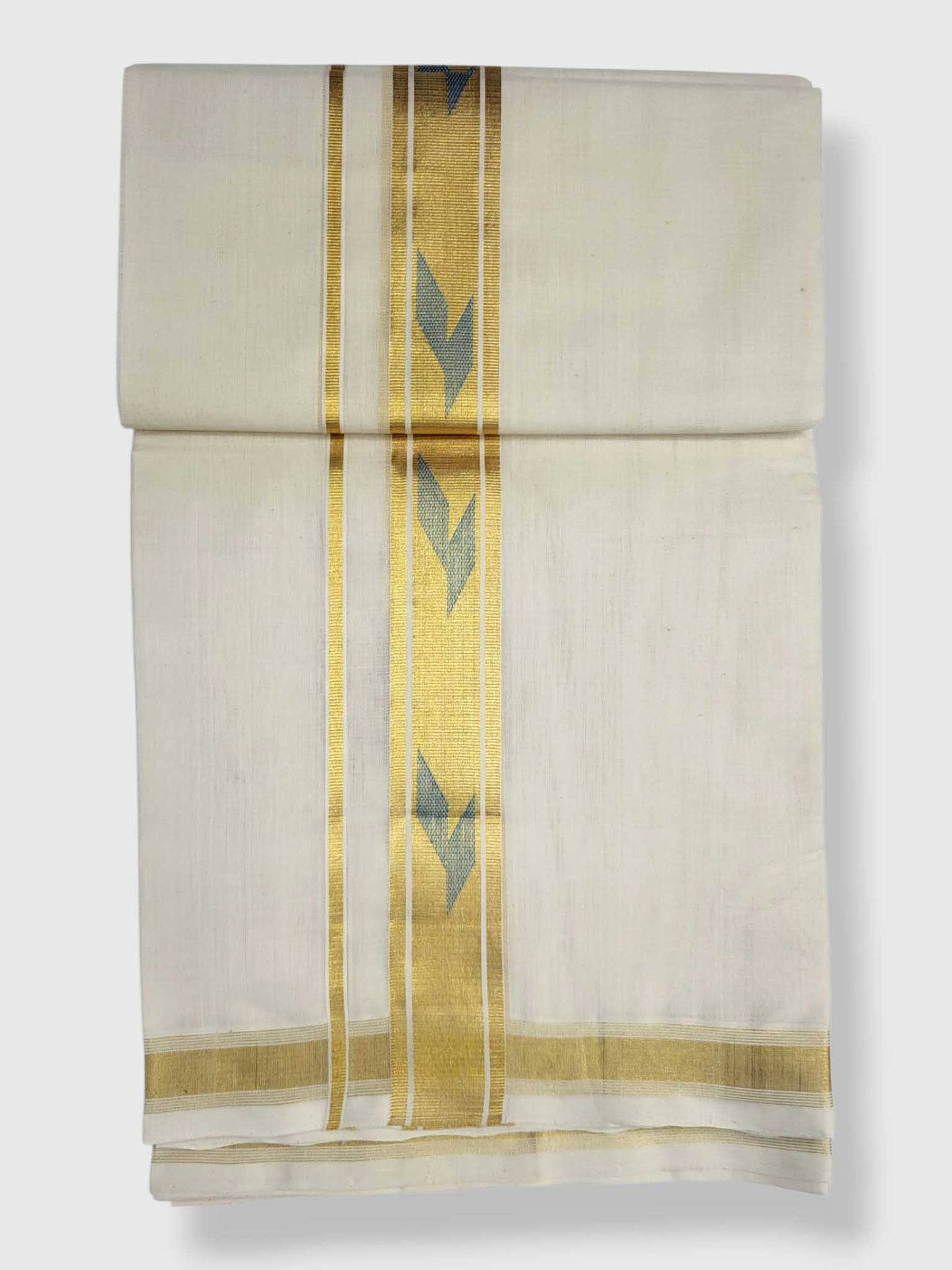 Original Balaramapuram Handloom Kasavu Mundu for Men