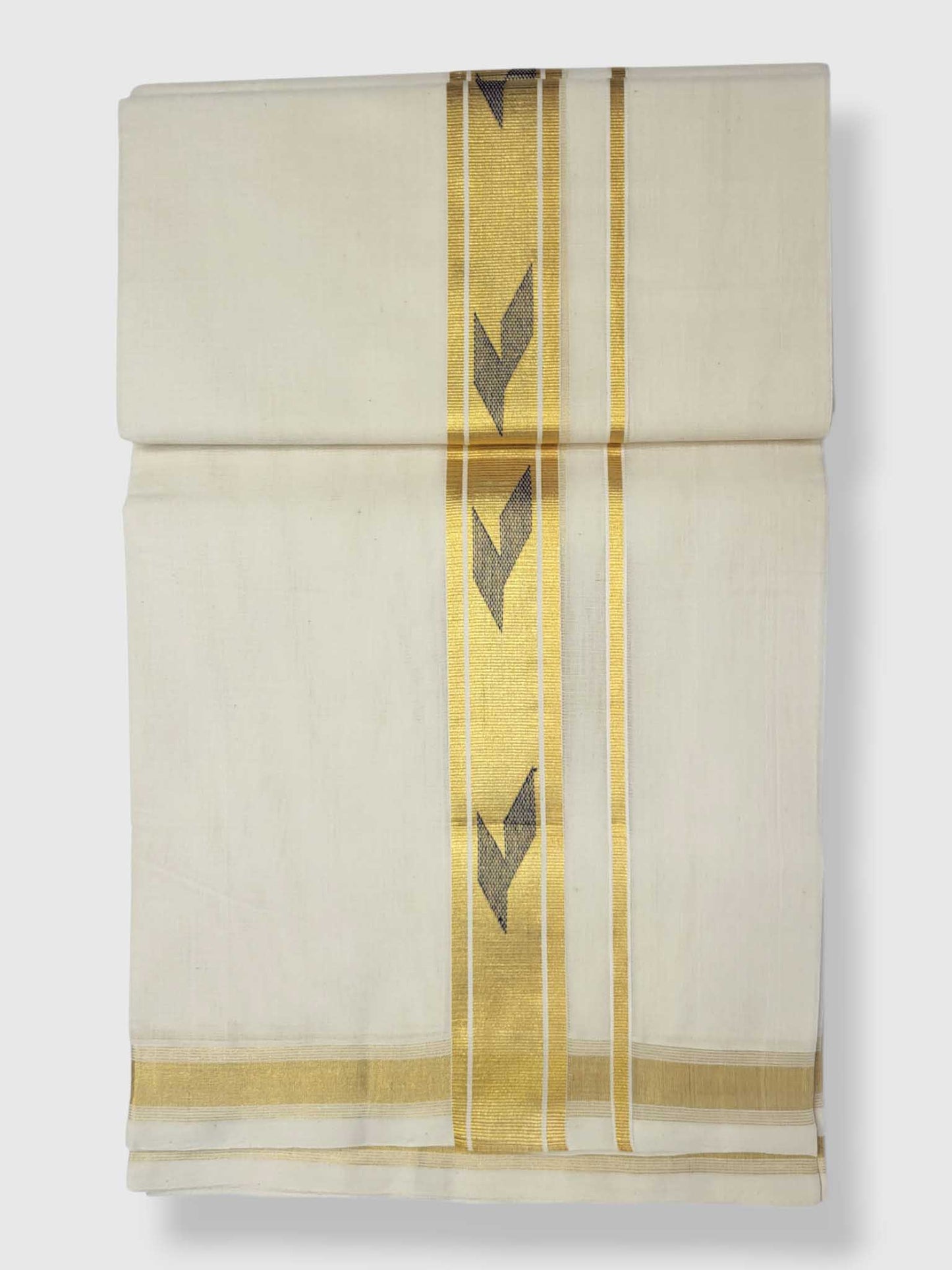 Original Balaramapuram Handloom Kasavu Mundu for Men
