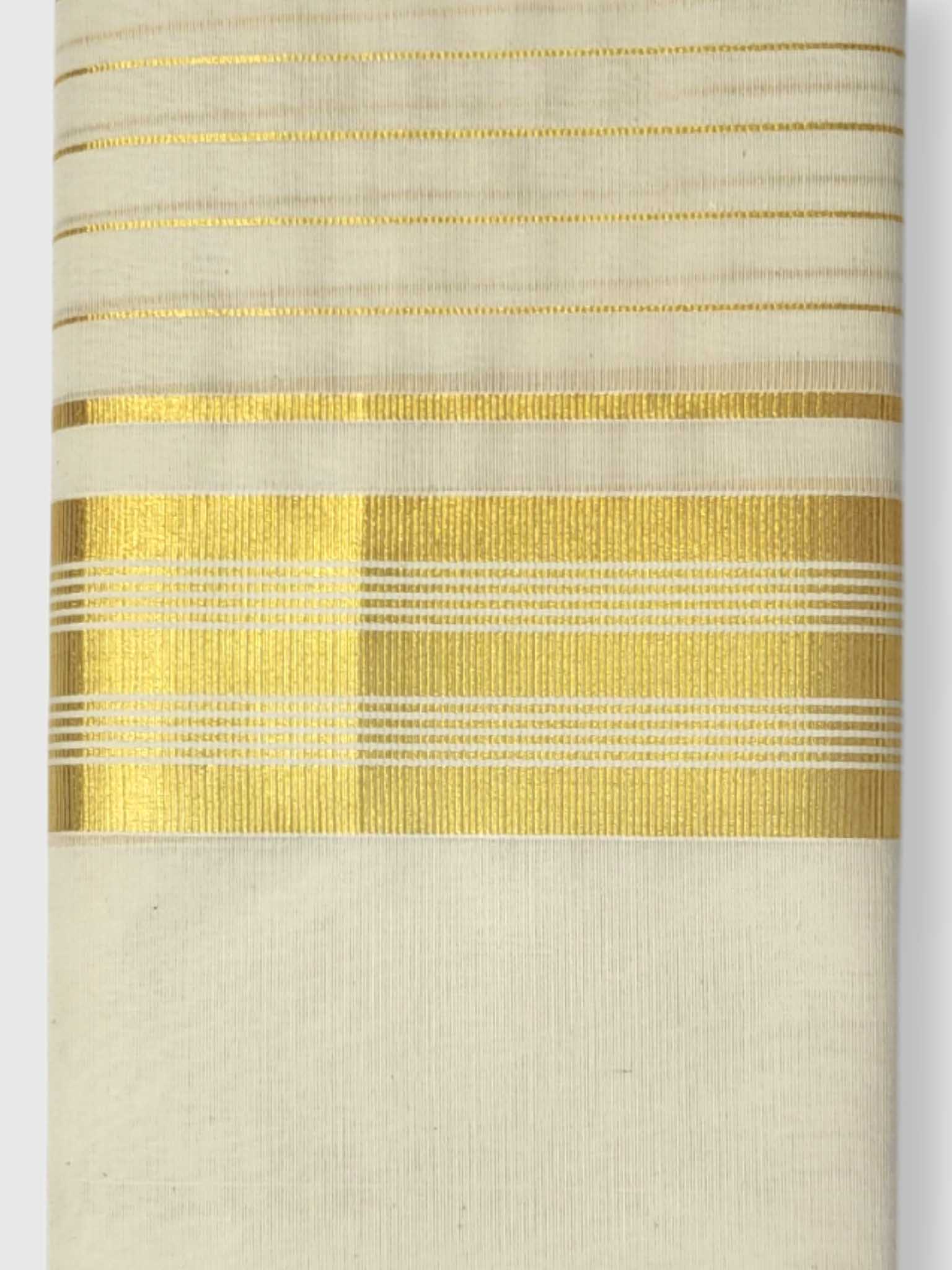 Original Balaramapuram Handloom Kasavu Mundu for Men