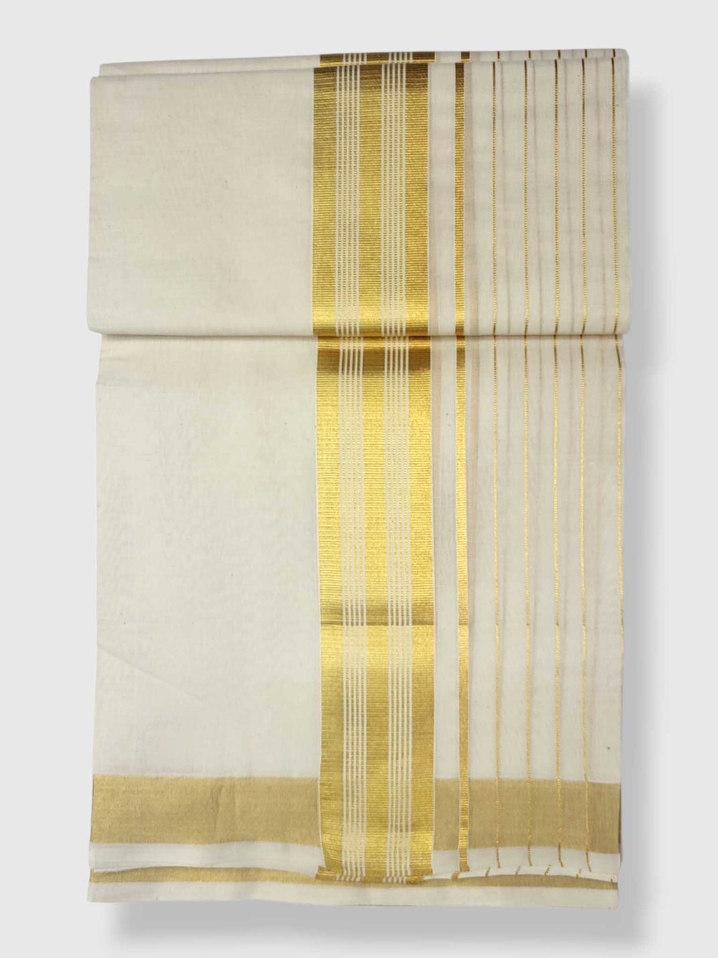 Original Balaramapuram Handloom Kasavu Mundu for Men